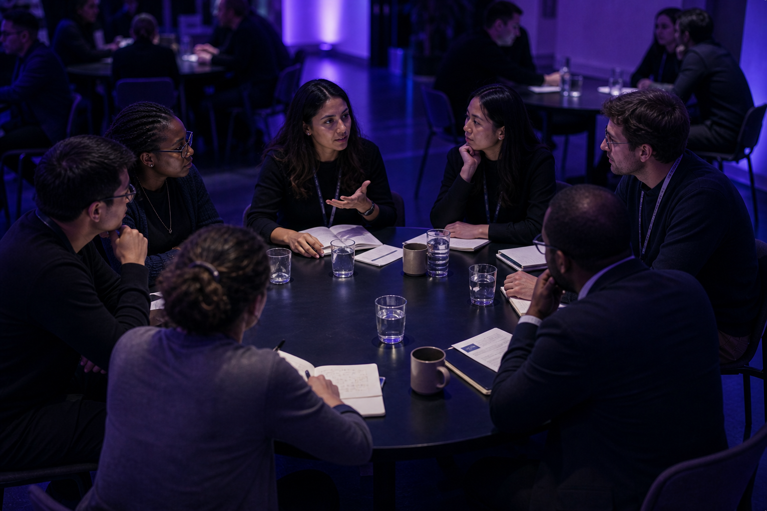 Attendees collaborating at Google Cloud Startup Summit